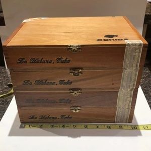 SET OF 4 ~ Cohiba Empty Cigar Box